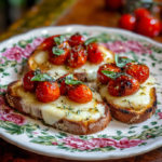 Cherry Tomato Mozzarella Bruschetta