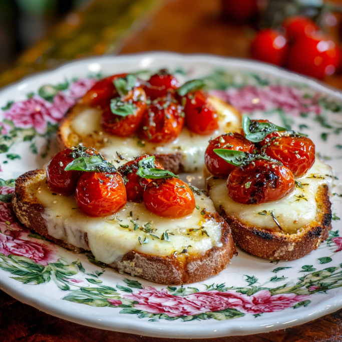 Cherry Tomato Mozzarella Bruschetta