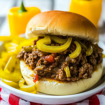 Mississippi Sloppy Joes with Pepper Rings