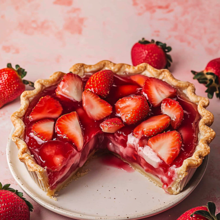 Fresh Strawberry Cream Pie