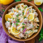 Creamy Lemon Tuna Pasta Salad