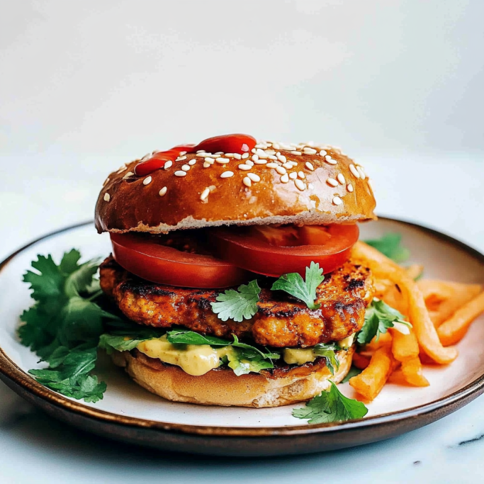 Spicy Chickpea Veggie Burger