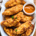 Crispy Air Fryer Chicken Tenders with Honey Mustard Dip