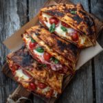 Crispy Folded Pizza Sandwich (Pizza Quesadilla Style)