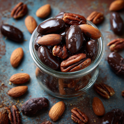 Dark Chocolate Covered Nut and Date Mix
