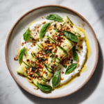 Zucchini Ricotta Roll‑Ups with Basil & Pine Nuts