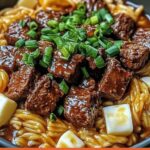 Braised Beef with Cheesy Pasta