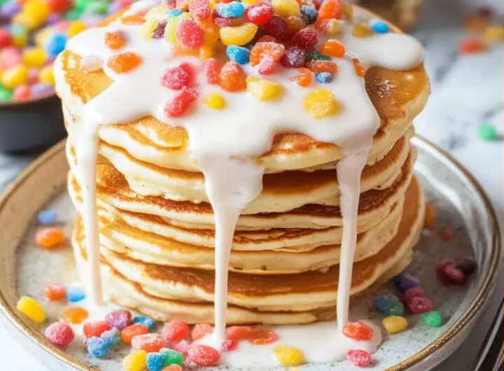 Fruity Pebble Pancakes