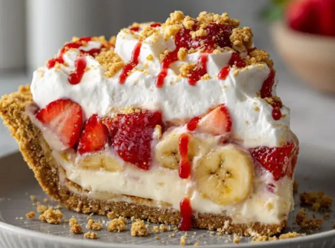 Strawberry Banana Cream Pie