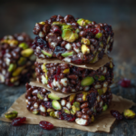 Dark Chocolate Pistachio Cranberry Bars
