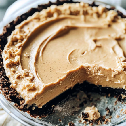 Creamy Peanut Butter Pie with Chocolate Crust