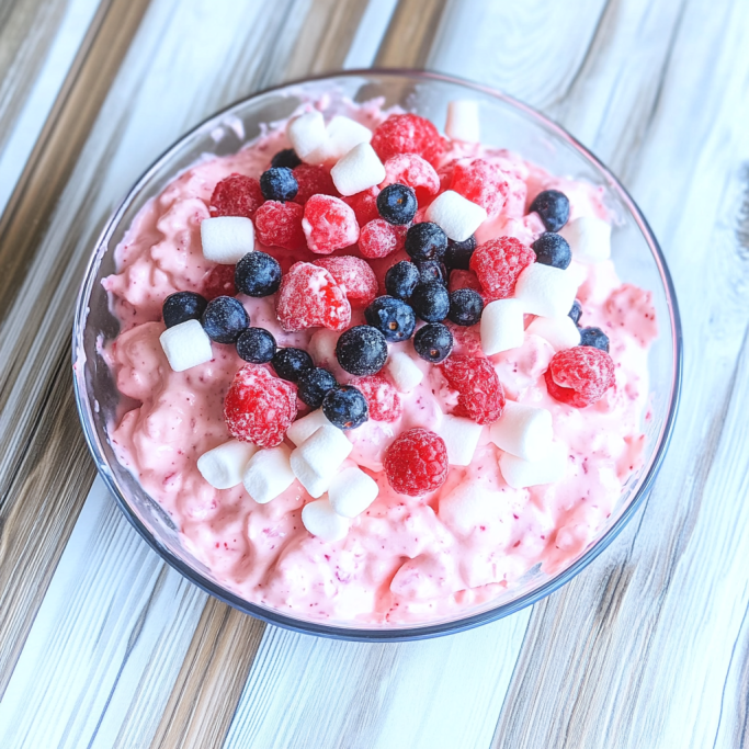 Berry Fluff Salad with Marshmallows