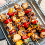 Grilled Chicken and Bell Pepper Skewers