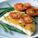Baked White Fish with Tomato and Herb Sauce