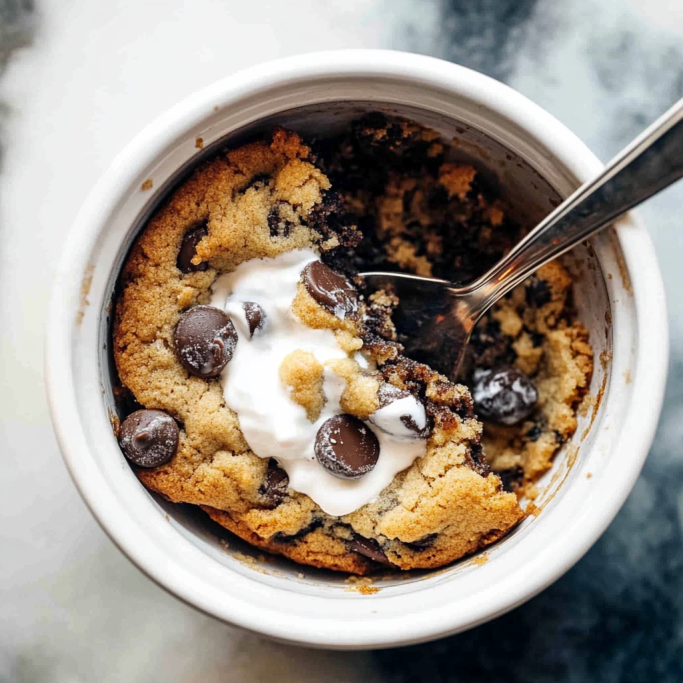Deep Dish Chocolate Chip Cookie with Ice Cream