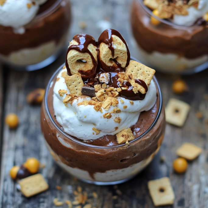 Chocolate S’mores Parfait Cups