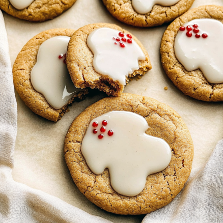 Maple Glazed Soft Ginger Cookies