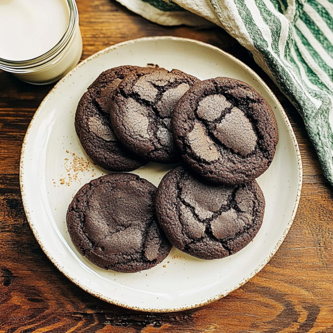 Double Chocolate Crinkle Cookies