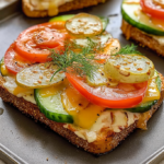 Open-Faced Veggie Melt Sandwich