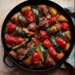 Roasted Vegetables with Meat (Cast‑Iron Style)