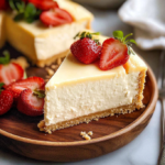 Classic New York Cheesecake with Fresh Strawberries