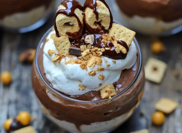 Chocolate S’mores Parfait Cups