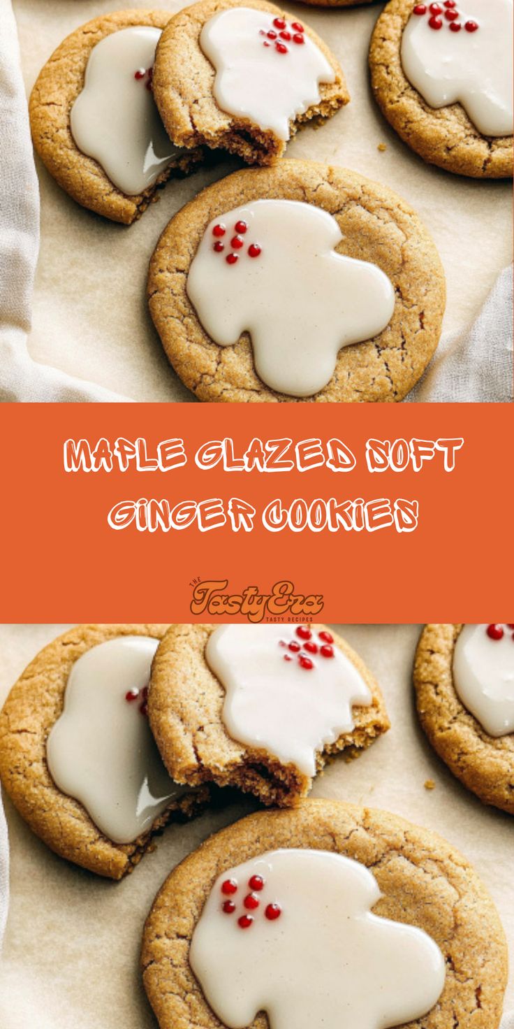 Maple Glazed Soft Ginger Cookies