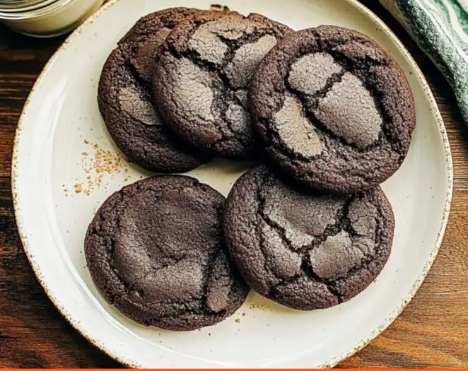 Double Chocolate Crinkle Cookies