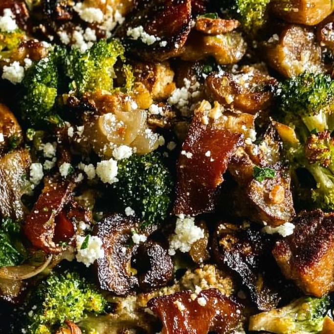 Caramelized Broccoli and Bacon Stir-Fry with Parmesan
