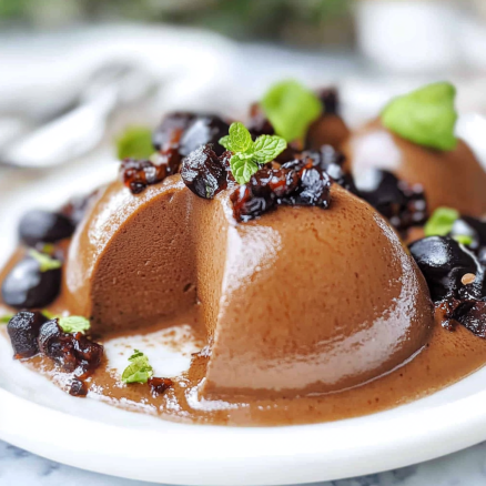 Silky Chocolate Panna Cotta with Candied Toppings 2 Silky Chocolate Panna Cotta with Candied Toppings