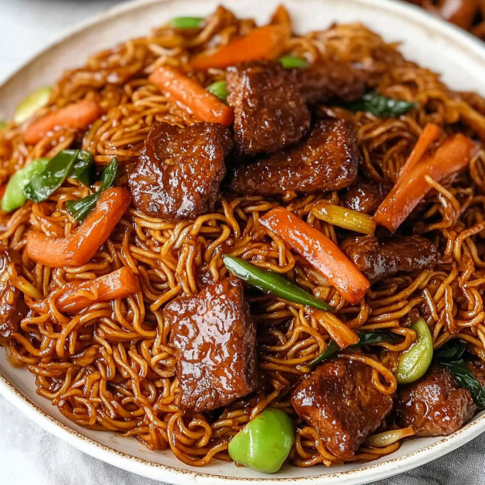 Beef Stir-Fried Noodles 2 Beef Stir-Fried Noodles
