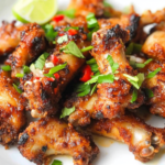 Crispy Baked Chicken Wings with Garlic and Herbs