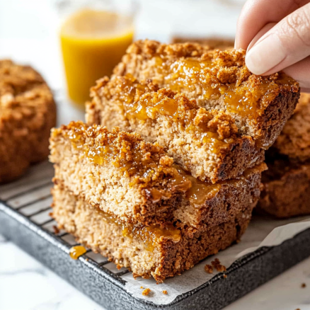 Sticky Caramel Coffee Cake Slices 2 Sticky Caramel Coffee Cake Slices