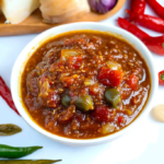 Spicy Tomato Pepper Sauce with Garlic and Onion