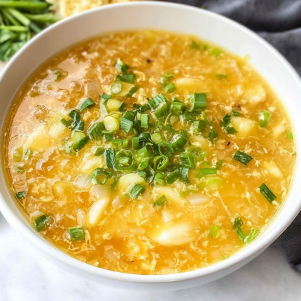 Golden Egg Drop Soup with Scallions 2 Golden Egg Drop Soup with Scallions