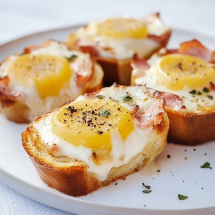 Baked MEAT & Egg Bread Cups 2 Baked MEAT & Egg Bread Cups