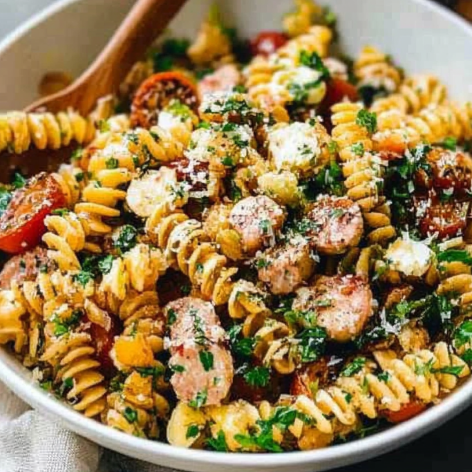 Sausage and Roasted Vegetable Pasta Salad
