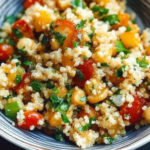 Herbed Couscous Salad with Bell Peppers and Chickpeas