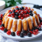 Vanilla Cream Bundt Cake with Berries & Glaze 3 Vanilla Cream Bundt Cake with Berries & Glaze