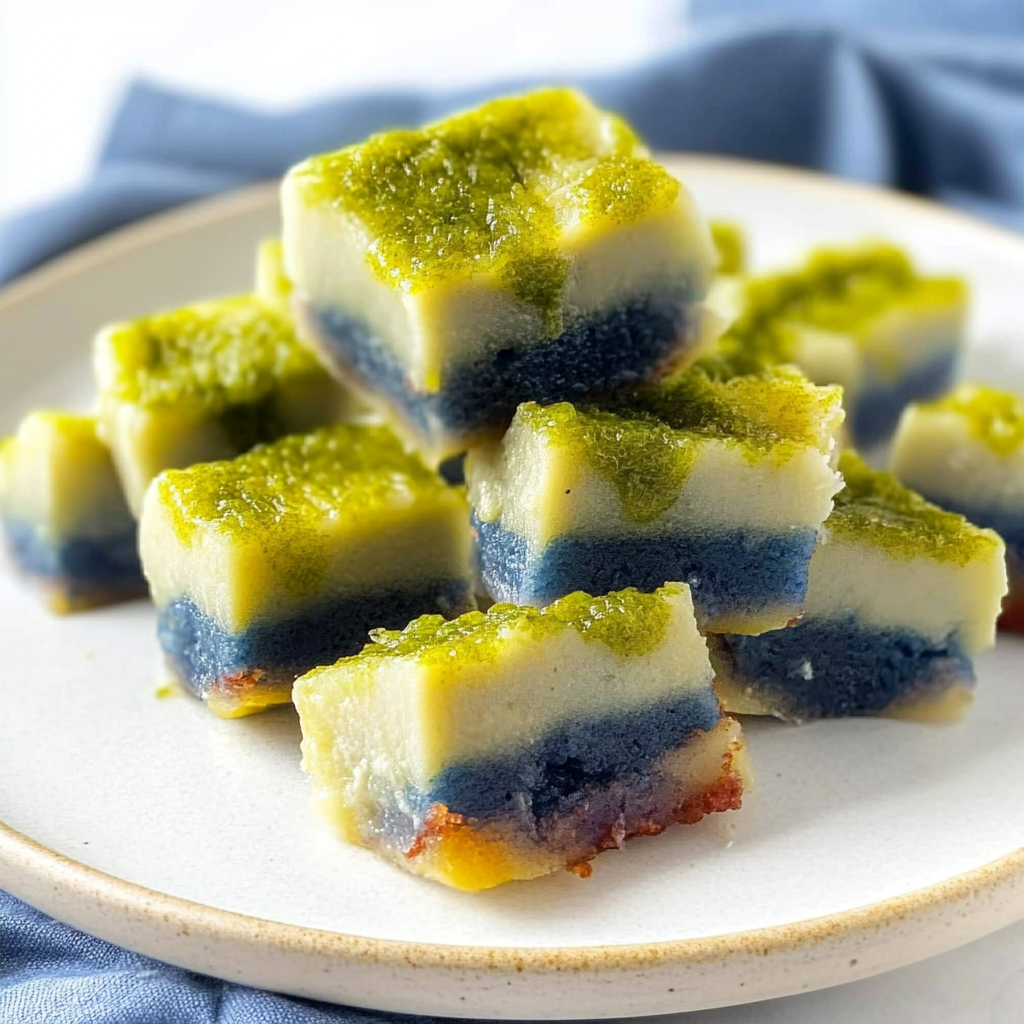 Layered Pandan & Sweet Rice Cake (Kuih Seri Muka Twist)