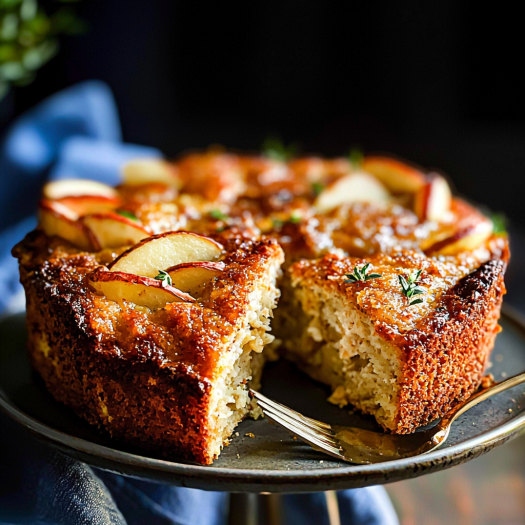 Rustic Spiced Apple Cake with Golden Caramelized Edges and Tender Crumb