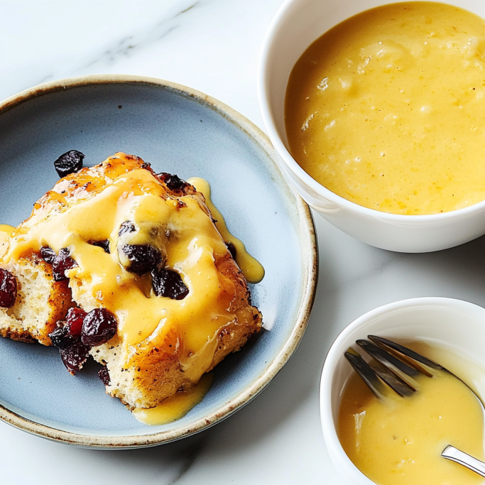 Bread Pudding with Custard Sauce