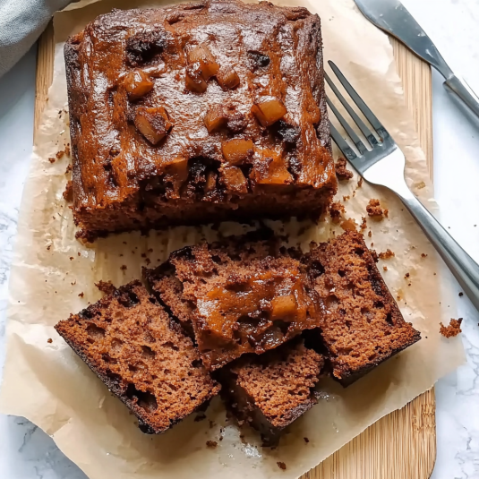 Chocolate Banana Loaf Cake with Cream Cheese Filling