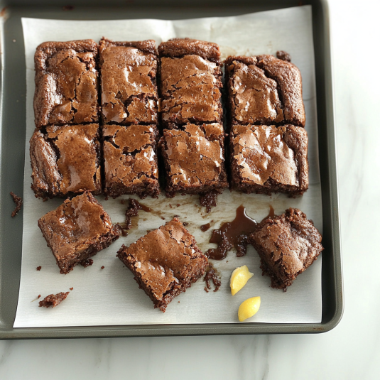 Ultra-Fudgy Chocolate Brownies with Ganache Swirl