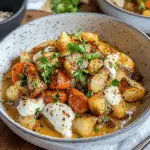 Golden Roasted Potatoes with Caramelized Onions and Creamy Drizzle – A Rich, Comforting Side Dish with Deep Flavor and a Silky Finish 3 Golden Roasted Potatoes with Caramelized Onions and Creamy Drizzle – A Rich, Comforting Side Dish with Deep Flavor and a Silky Finish
