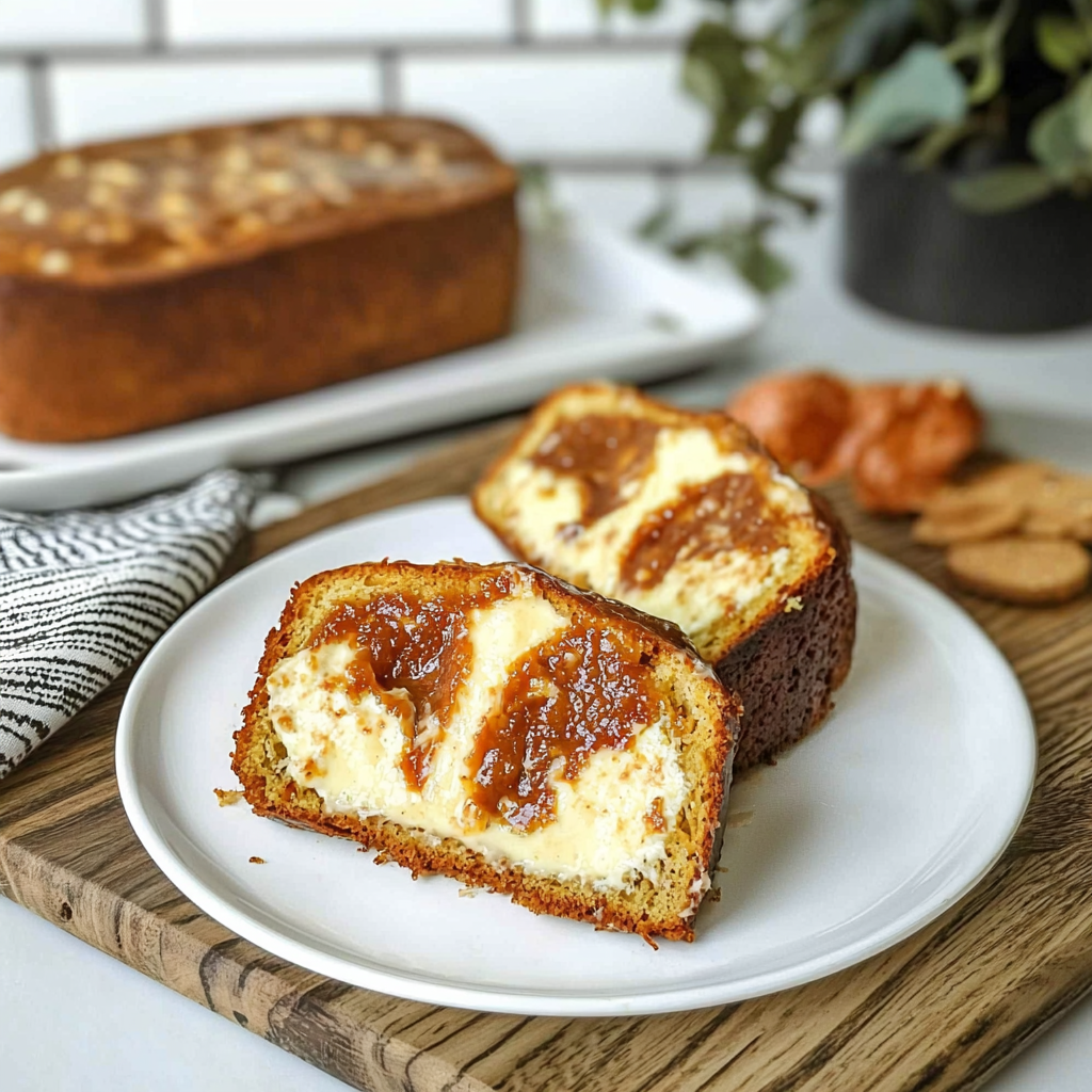 Dulce de Leche Cheesecake Loaf Cake