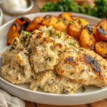 Creamy Garlic Herb Chicken with Roasted Potatoes
