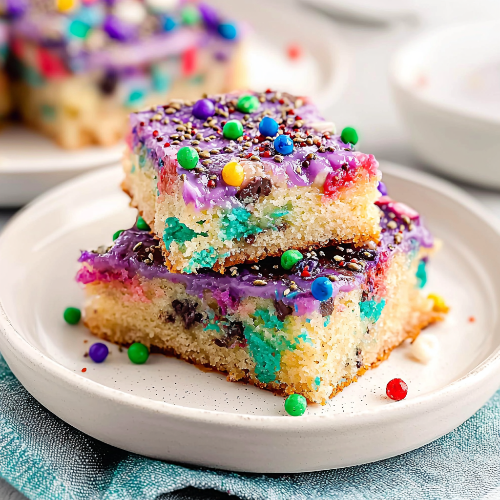 Rainbow Sprinkle Cake Bars 2 Rainbow Sprinkle Cake Bars