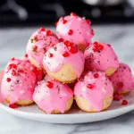 Glazed Cherry Almond Cake Balls