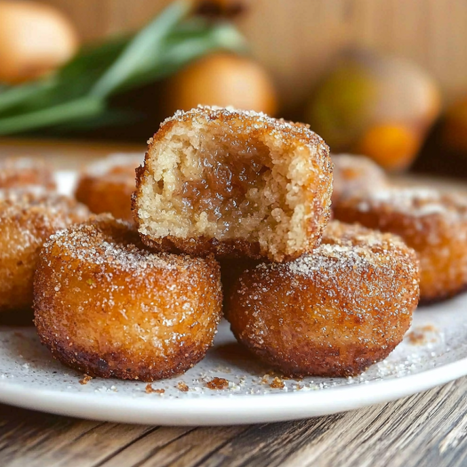 Homemade Apple-Filled Donut Holes